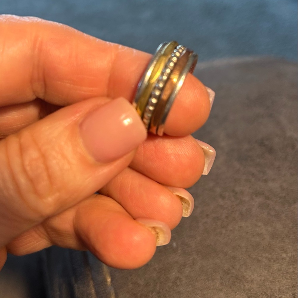 Chic Two-Tone Band Ring